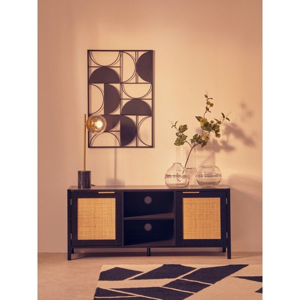 Fekete TV-állvány 120x52x38 cm Sherman – Premier Housewares-image-1