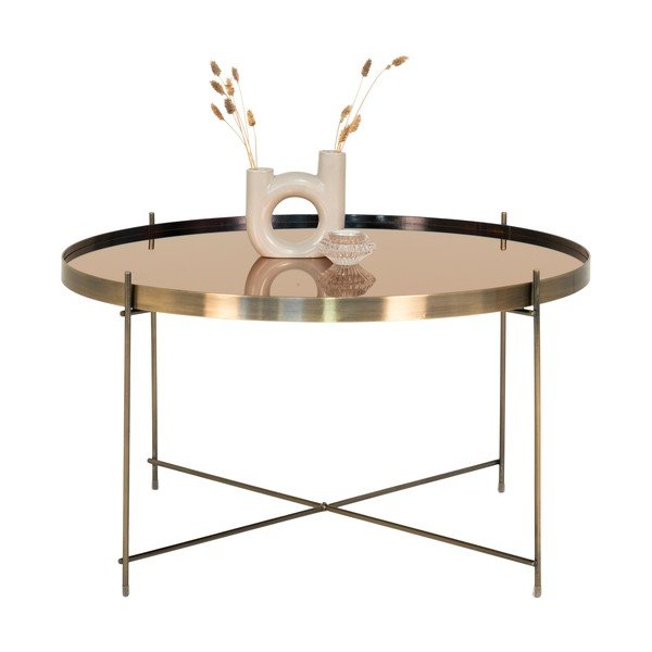 Kerek aranyszínű dohányzóasztal ø 70 cm Venezia - House Nordic-image-1