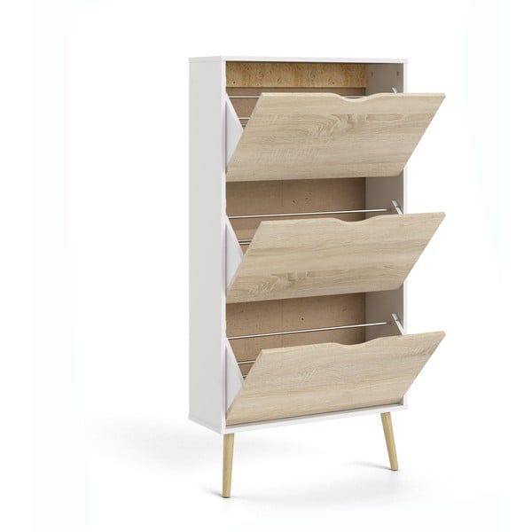 Oslo cipősszekrény tölgyfa dekorációval - Tvilum-image-4