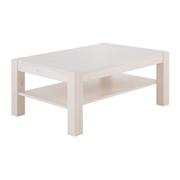 Monique fehér, tömör fenyőfa kisasztal, 45 x 110 cm - Støraa