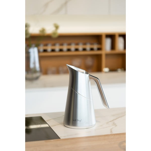 Matt ezüstszínű termosz 1 l Soho – Vialli Design-image-4