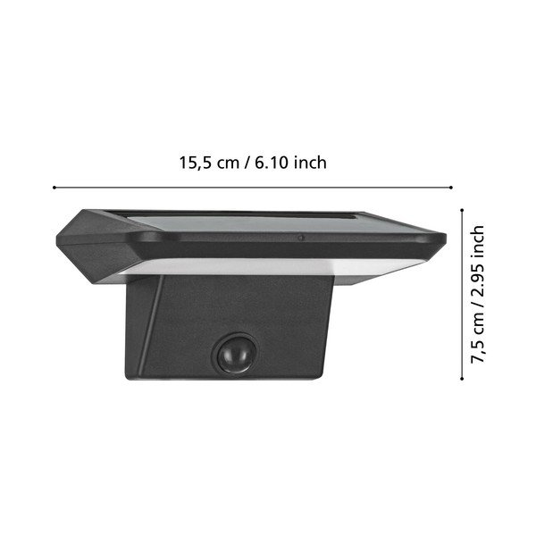 Napelemes LED fali kültéri lámpa (magasság 7,5 cm) PORRASSA – EGLO-image-2