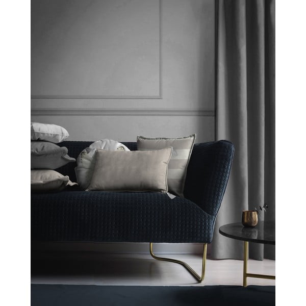 Borlas szürke bársonypárna, 50 x 35 cm - Velvet Atelier-image-1