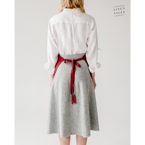 Daily Apron piros len kötény, 80 x 55 cm - Linen Tales-image-4