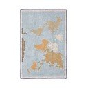 Kék-bézs mosható kézi szövésű pamut gyerek játszószőnyeg 70x100 cm Mini Worldmap – Lorena Canals