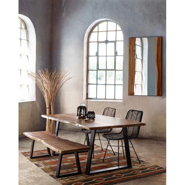 Natúr színű tömörfa pad Artur – Bizzotto-image-1