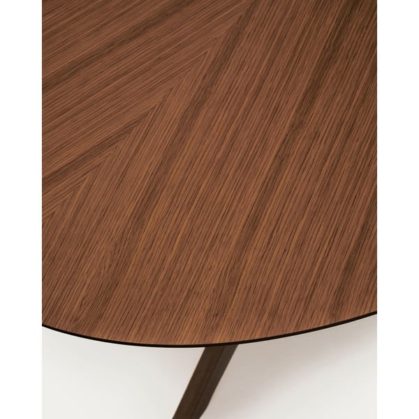 Étkezőasztal diófa dekoros asztallappal 110x180 cm Naanim – Kave Home-image-3