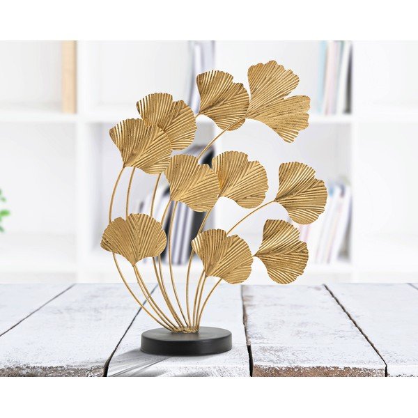 Wind Leaf fém szobor aranyszínű dekorral - Mauro Ferretti-image-1