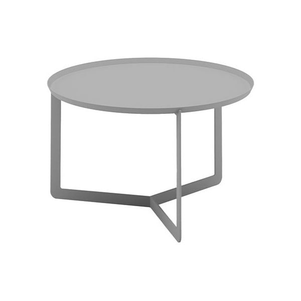 Round világosszürke tálca-asztal, Ø 60 cm - MEME Design