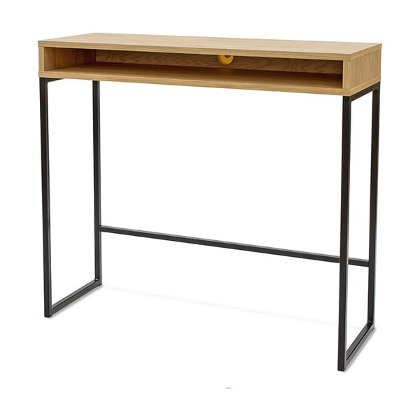 Íróasztal tölgyfa dekoros asztallappal 35x100 cm Frame – Woodman-image-2