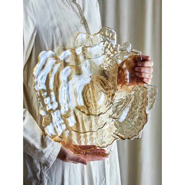 Bézs üveg tál ø 38,5 cm Asimi – Bloomingville-image-3