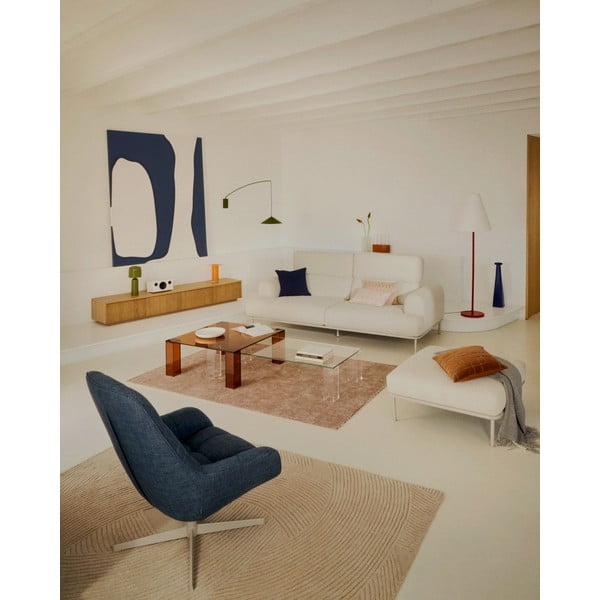 Terrakotta színű állólámpa textil búrával (magasság 153 cm) Navat – Kave Home-image-3