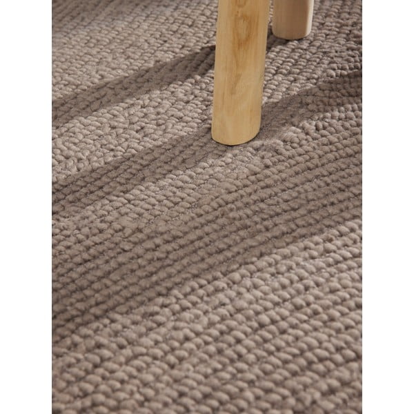 Szürkésbarna kézi szövésű gyapjú kerek szőnyeg ø 200 cm Eleni Taupe – Hanse Home-image-4