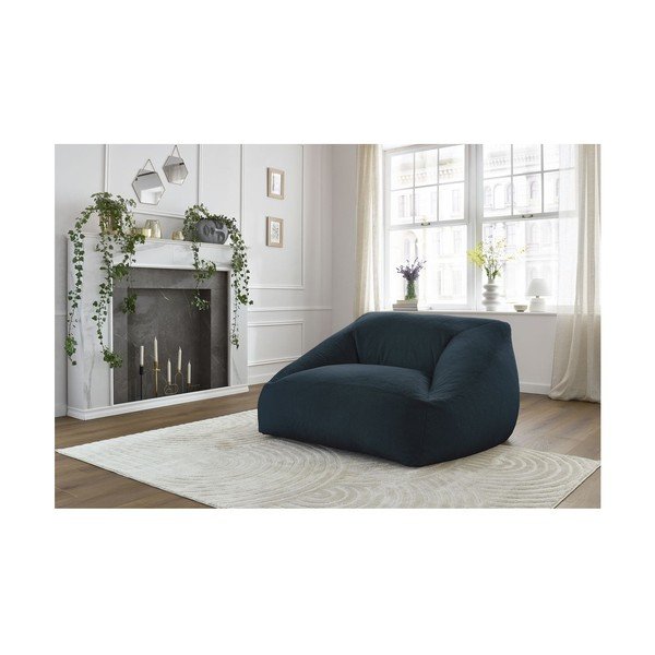 Sötétkék műszőrme babzsákfotel Lilibet – Bobochic Paris-image-1