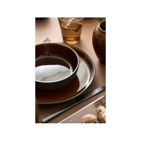 Fekete-borostyán színű kőedény tányér ø 27 cm Gastro Black/Amber – Bitz-image-3