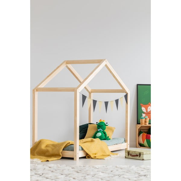 Fenyőfa házikó gyerekágy 70x160 cm Mila RM - Adeko