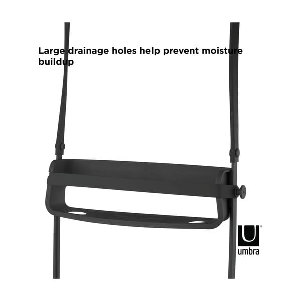 Fekete függő műanyag fürdőszobai polc Flex – Umbra-image-4