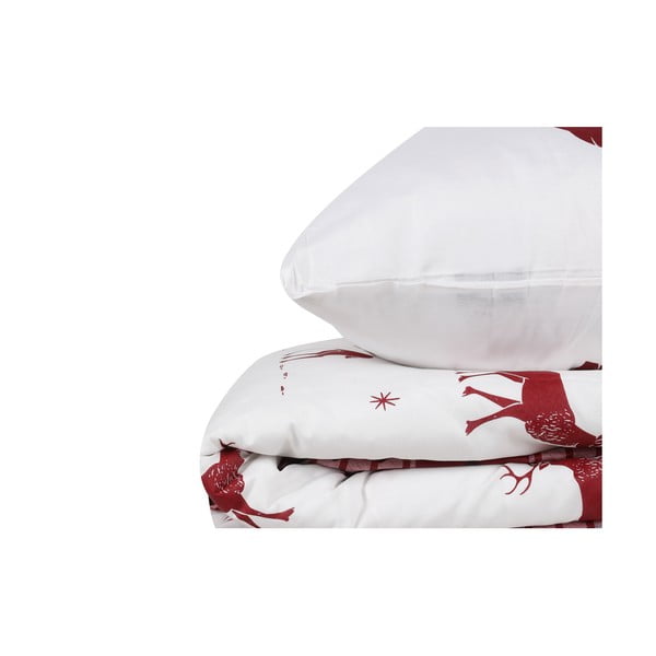 Geyik Claret Red kétszemélyes pamutkeverék ágyneműhuzat lepedővel, 200 x 220 cm - Mijolnir-image-4