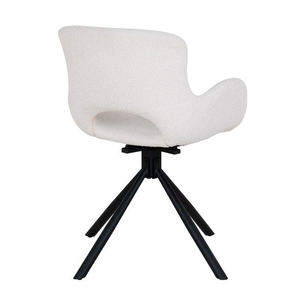 Fehér kárpitozott karfás étkezőfotel szett 2 db-os Amorim – House Nordic-image-3