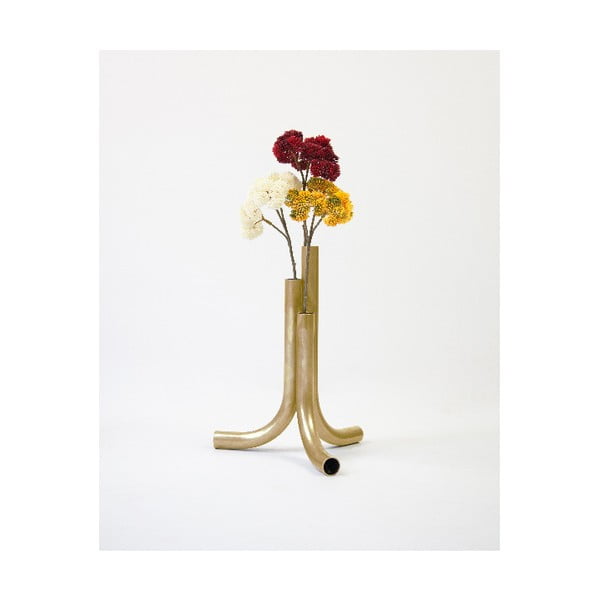 Tubular Vase Anetheum Branch aranyszínű fém váza, 23 x 23 cm - Surdic