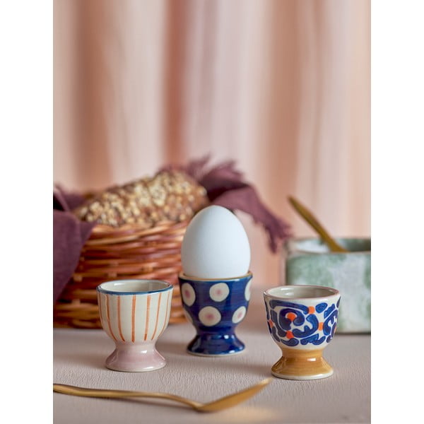 Agyagkerámia lágytojás tartó szett 3 db-os Eviaya – Bloomingville-image-1