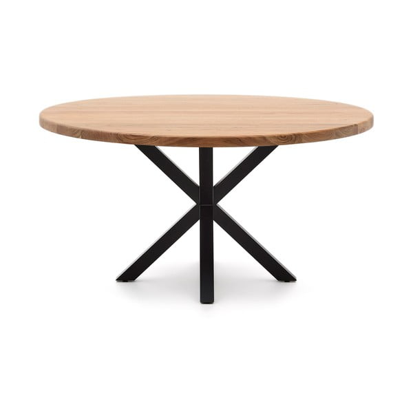 Étkezőasztal akácfa asztallappal ø 150 cm Argo – Kave Home-image-3