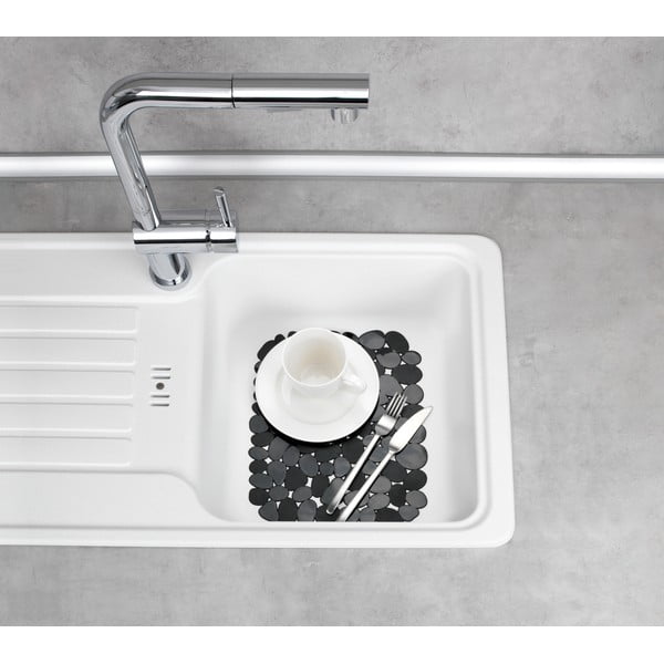 Kristall Stone fekete mosogató alátét - Wenko-image-1