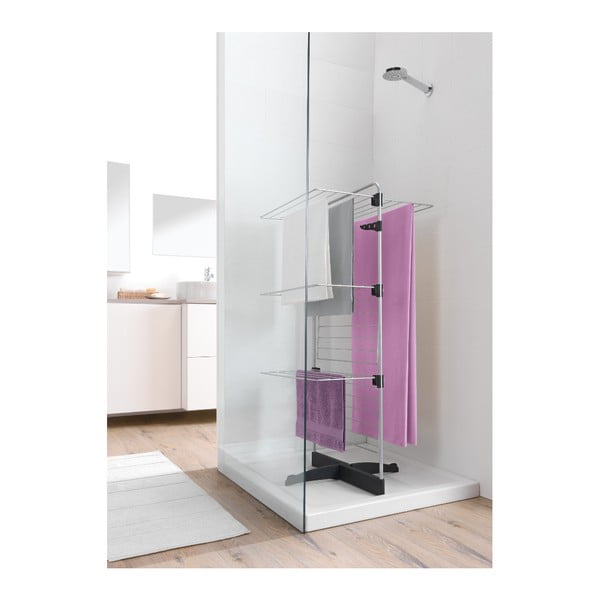 Szürke-ezüstszínű ruhaszárító 22 m Thunder – Metaltex-image-4