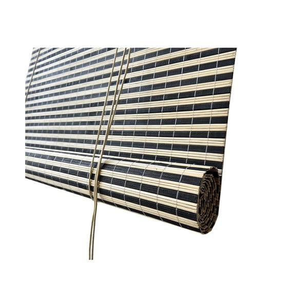 Fekete-natúr színű bambusz roló 100x160 cm Vela – Gardinia-image-2