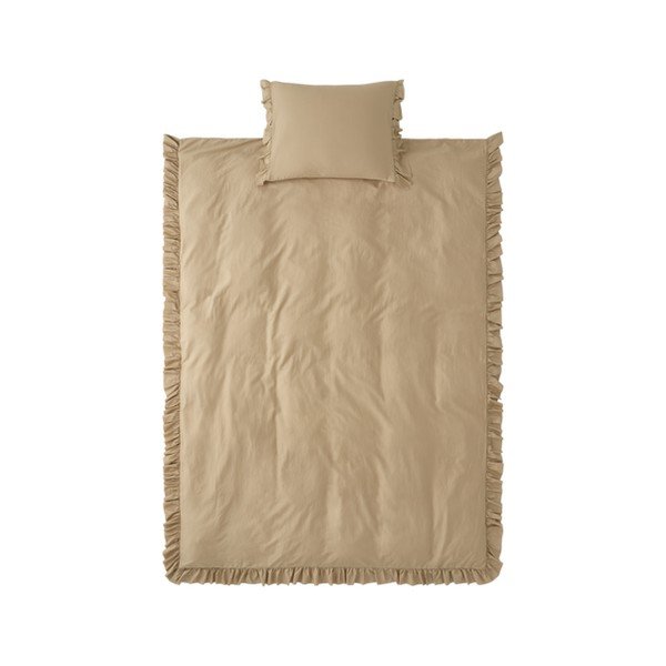 Világoszöld-khaki egyszemélyes pamut-szatén ágyneműhuzat 150x210 cm Gloria – Ellos Home