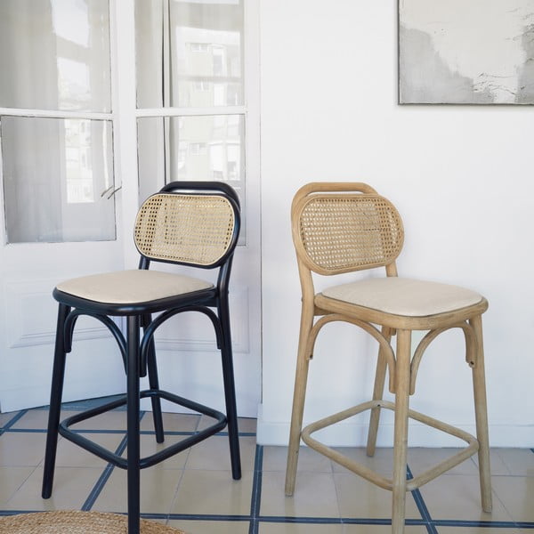 Natúr színű tölgyfa bárszék (ülésmagasság 65 cm) Doriane – Kave Home-image-2