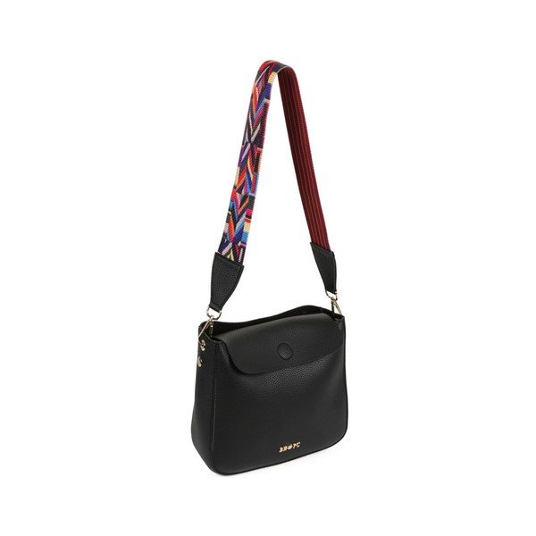 Georgina fekete női valódi bőr táska - Beverly Hills Polo Club-image-1