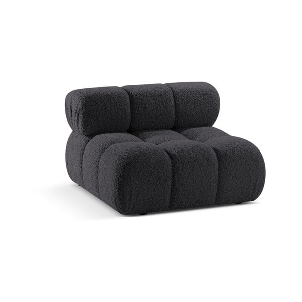 Antracitszürke buklé kanapé modul (középső rész) Bellis – Micadoni Home-image-3