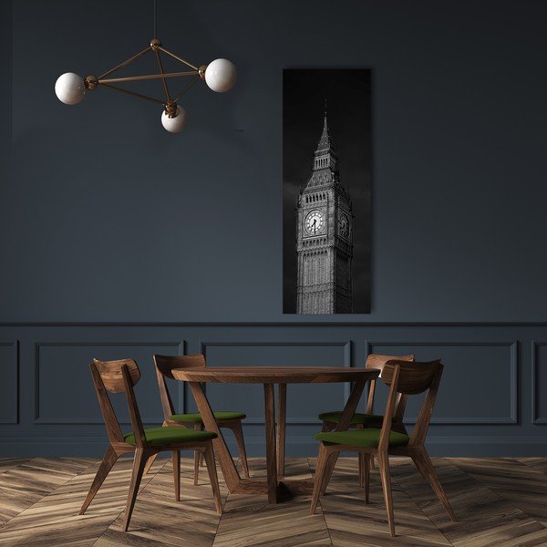 Canvas Silver Big Ben kép, 45 x 140 cm - Styler-image-1