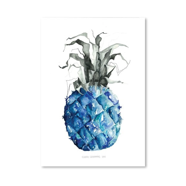 Pineapple Blue by Claudia Libenberg 30 x 42 cm-es plakát