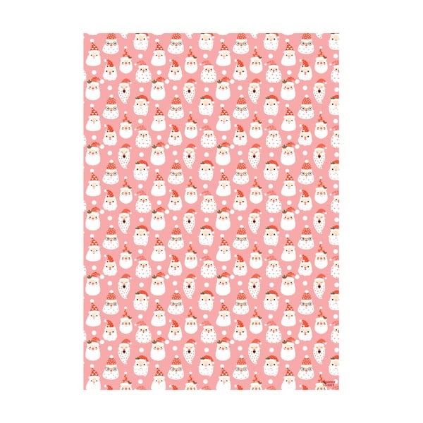 Santas 5 ív rózsaszín-fehér csomagolópapír, 50 x 70 cm - eleanor stuart-image-1