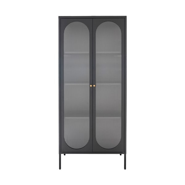 Fekete fém tálalószekrény 80x180 cm Adelaide – House Nordic