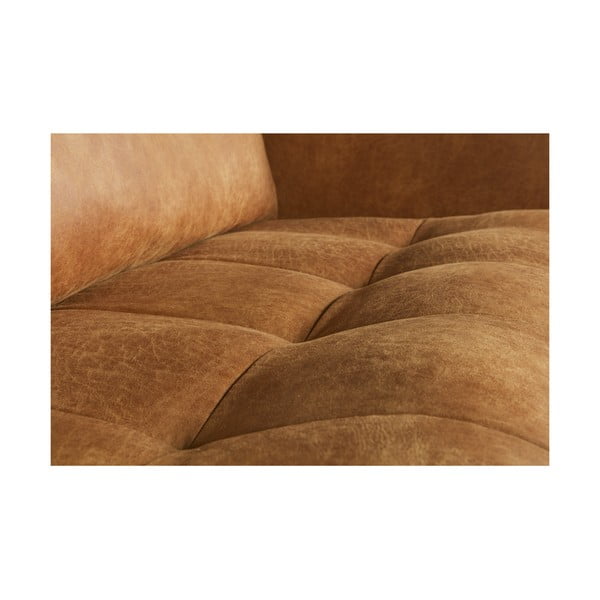 Barna bőrutánzat kanapé 277 cm Rodeo – WOOOD-image-4