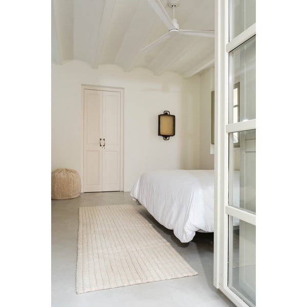 Elefántcsont színű mosható-kézi szövésű gyapjú futószőnyeg 80x230 cm Unexpected Wool – Lorena Canals-image-1