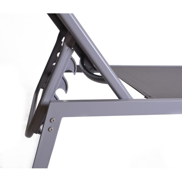 Szürke fém kerti napozóágy szett 2 db-os Bari - Rojaplast-image-4