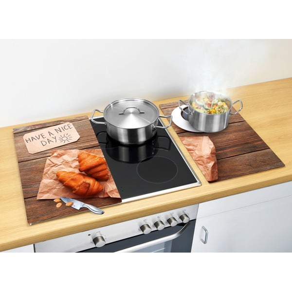 Edzett üveg tűzhely fedőlap szett 2 db-os 52x30 cm Nice Day – Allstar-image-1