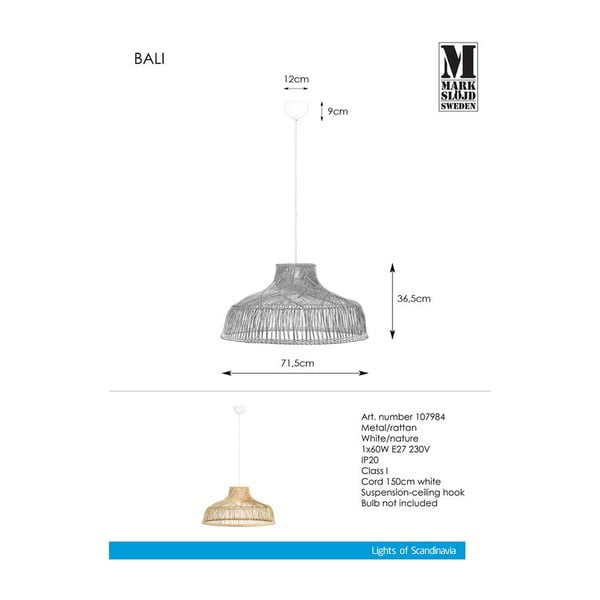 Bali Pendant Nature függőlámpa - Markslöjd-image-2