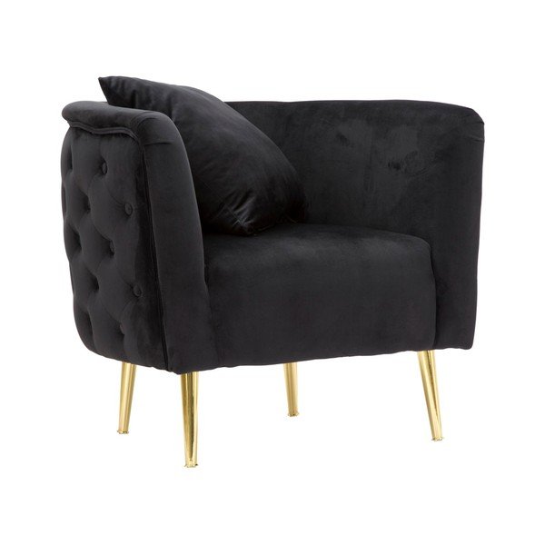 Fekete bársony fotel Bucarest – Mauro Ferretti