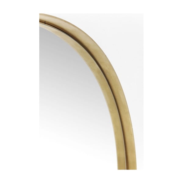 Round Curve kerek tükör sárgaréz színű kerettel, ⌀ 100 cm - Kare Design-image-2