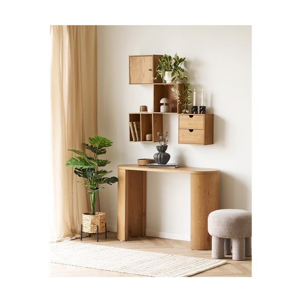 Natúr színű többszintes tölgyfa fali polc 18 cm Townsville – House Nordic-image-3