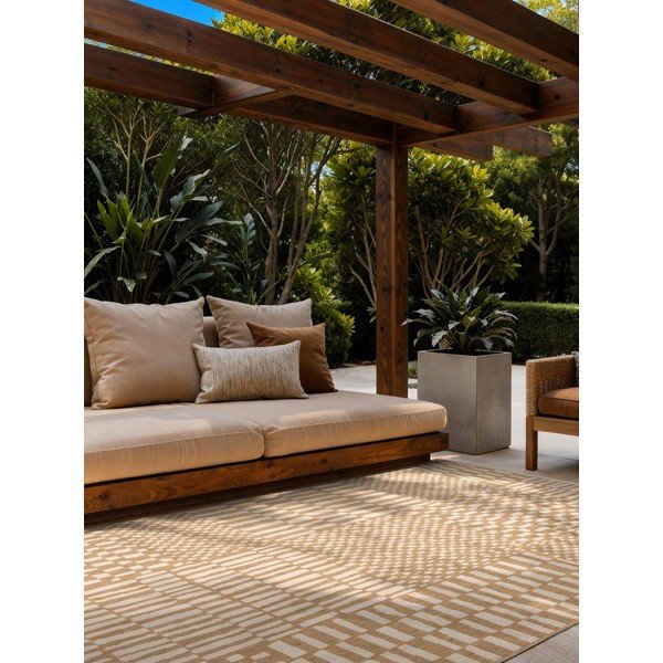 Krémszínű-natúr színű kültéri-beltéri szőnyeg 160x230 cm Haringey Barkham – Ted Baker-image-1