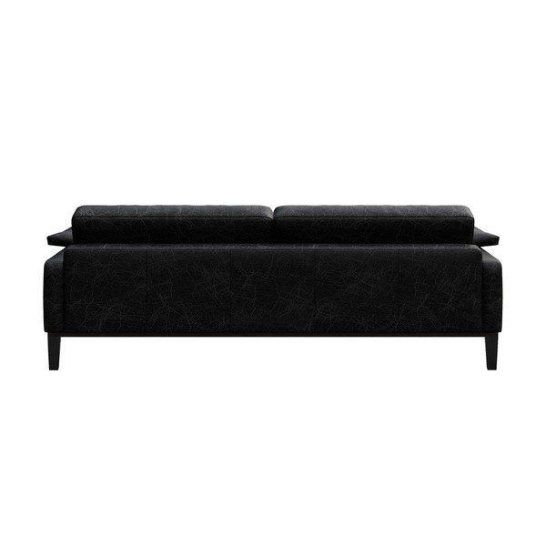 Musso fekete bőrkanapé, 211 cm - MESONICA-image-3