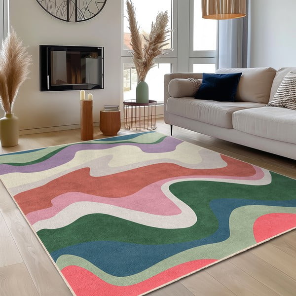 Mosható szőnyeg 80x150 cm Squiggly Breeze – Mila Home-image-3