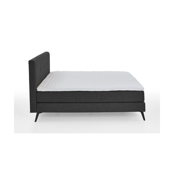 Antracitszürke boxspring ágy 160x200 cm ANCONA – Meise Möbel-image-2