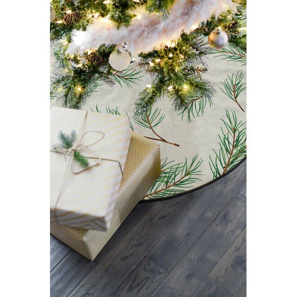 Fir Branches pamut szőnyeg a karácsonyfa alá, ø 130 cm - Butter Kings-image-1
